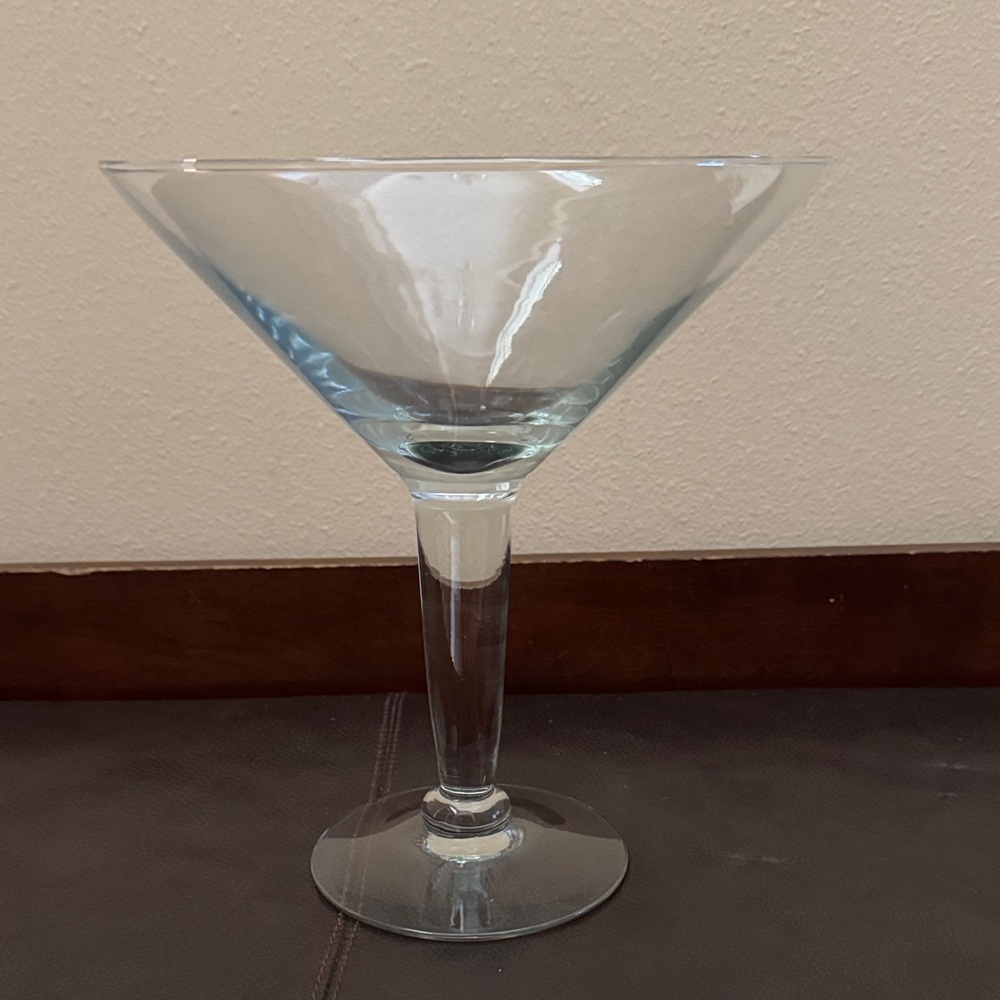 Oversized 10”H Clear Martini Glass